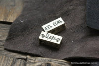 Brass pair of mini-beads - I,Tzar - 28.1