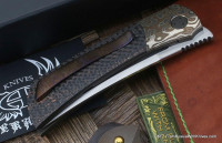 Seraphim Yakuza M custom knife (M390, Tim clip, Mokuti) 