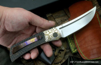 Seraphim Yakuza M custom knife (M390, Tim clip, Mokuti) 