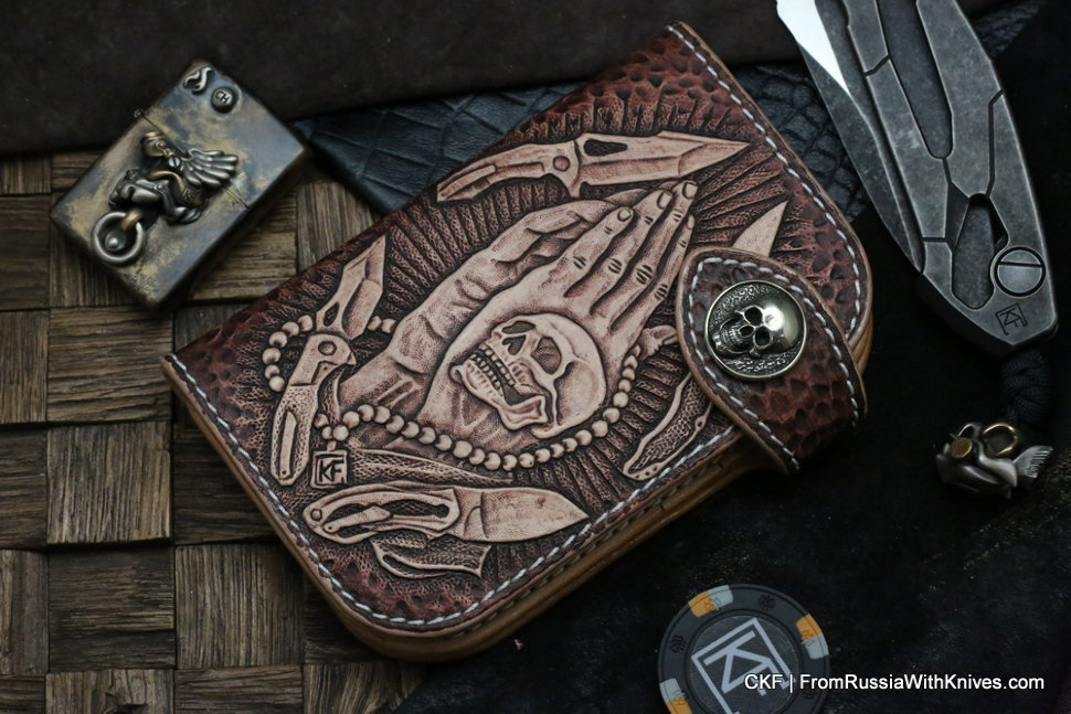 Custom Leather Wallet CKF Pray-2