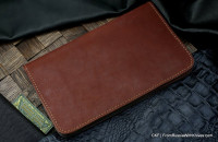 Custom leather wallet with claw knife