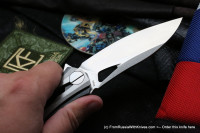 DISCONTINUED - DCPT-3 damascus clip (Aleksey Konygin, M390, bearings)