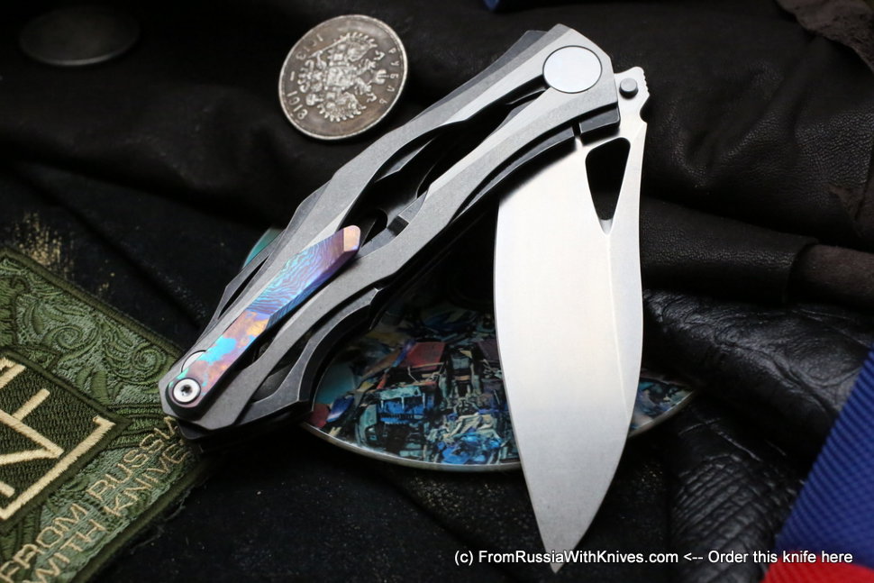 DISCONTINUED - DCPT-3 damascus clip (Aleksey Konygin, M390, bearings)