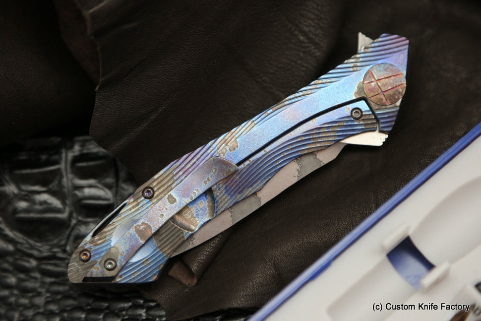 #19 Rabbit Knife customized (Alexey Konygin design, s35vn, titanium, bearings)