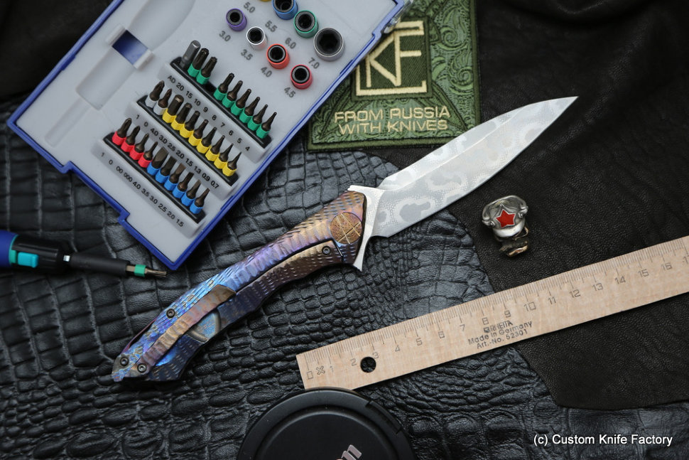 #22 Rabbit Knife customized (Alexey Konygin design, s35vn, titanium, bearings)