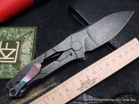 Ratata CLR Timascus clip (Prototype, M390, Ti, bearings)