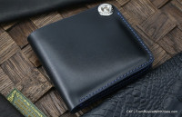 Custom leather wallet - black
