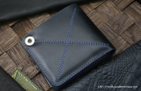 Custom leather wallet - black