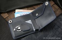 Custom leather wallet - black