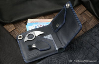 Custom leather wallet - black