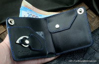 Custom leather wallet - black