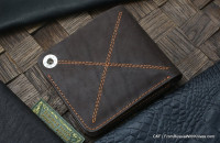 Custom leather wallet - brown