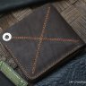 Custom leather wallet - brown