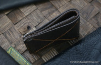 Custom leather wallet - brown
