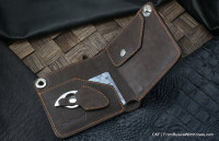 Custom leather wallet - brown