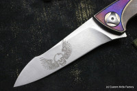 Customized Tegral knife -Scull Wings-