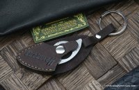 Custom leather trinket with claw knife - brown