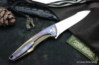 Customized Tegral knife -Gold Wave-