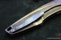 Customized Tegral knife -Gold Wave-