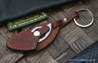 Custom leather trinket with claw knife - hazel