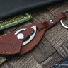 Custom leather trinket with claw knife - hazel