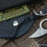 Custom leather trinket with claw knife - black