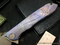 One-off Customized MILK - OLDBLUE -  (M390, Ti anod, bearings, handrubbed satin)