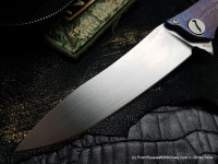 One-off Customized MILK - OLDBLUE -  (M390, Ti anod, bearings, handrubbed satin)