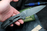 DISCONTINUED - T90 knife (Alexey Konygin design, M390, titanium, bearings)