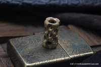 Brass matte MeatTrasher bead