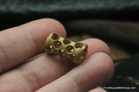 Brass matte MeatTrasher bead