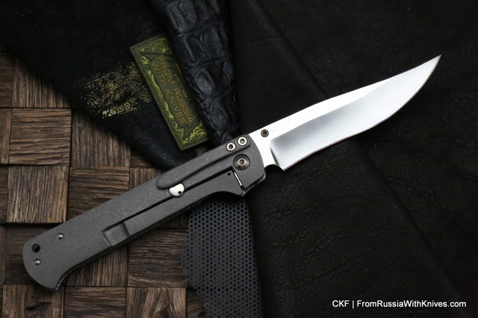 Shokuroff M0602 knife (D2, silver twill, Ti)
