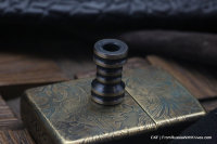 Brass Porshen patina bead