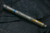 Custom Titanium ballpoint pen Kamikaze Hokusai