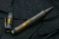 Custom Titanium ballpoint pen Kamikaze Hokusai