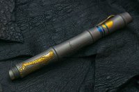 Custom Titanium ballpoint pen Kamikaze Hokusai