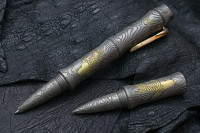 Custom Titanium ballpoint pen Kamikaze Hokusai Karps