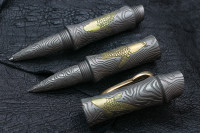 Custom Titanium ballpoint pen Kamikaze Hokusai Karps