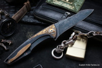 Customized Tegral knife -Gold Old One-