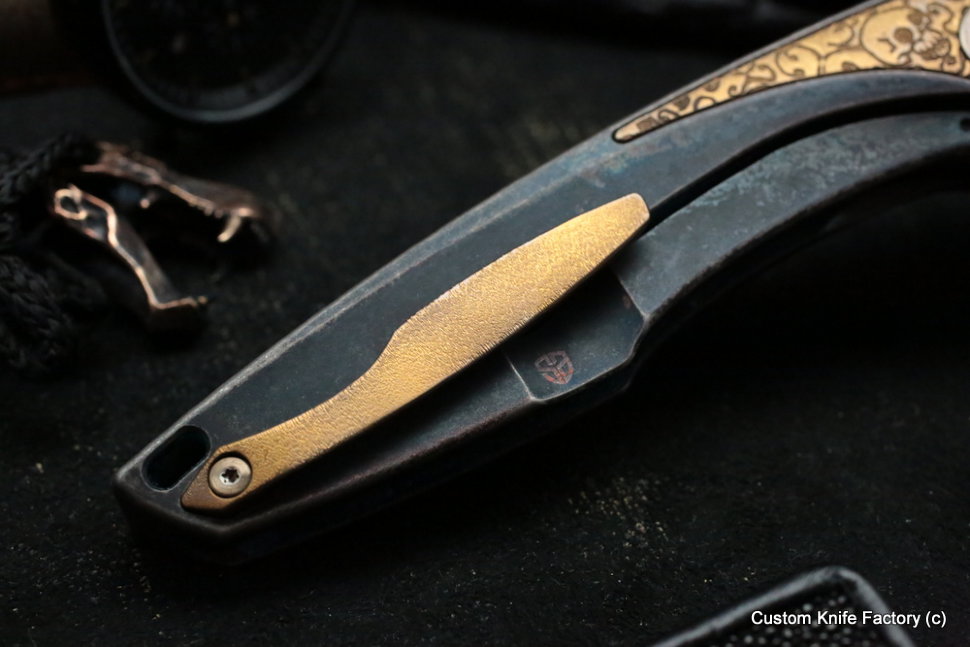 Customized Tegral knife -Gold Old One-