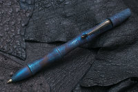 Custom Titanium ballpoint pen Seito (laser damascus, ozidizing)