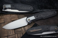 DISCONTINUED - CKF/Philippe Jourget collab FIF23 knife (M390, Ti, Zirc, Marble CF)