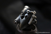 CKF Steampunk Skull Bead (bi-metal)