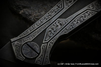 One-off engraved T90 knife (Alexey Konygin design)
