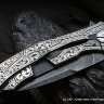 One-off engraved T90 knife (Alexey Konygin design)