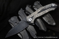 One-off engraved T90 knife (Alexey Konygin design)