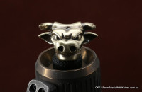 Brass Bead  Small Powerful Bull   