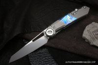 DISCONTINUED - CKF/Snecx TERRA knife collab (Timascus Azure)