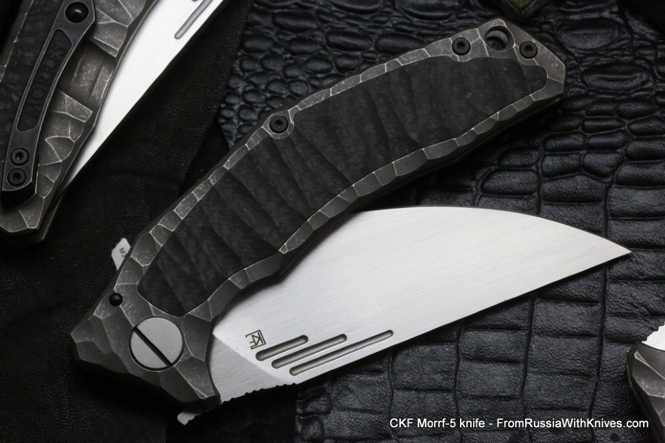 Morrf 5 Knife (Evgeny Muan design, M390, satin, bearings, titanium)