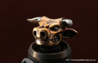 Brass Bead  Big Powerful Bull  (2 metal parts)